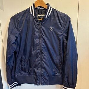 U.S. Polo Assn. Blue Jacket with White Accents